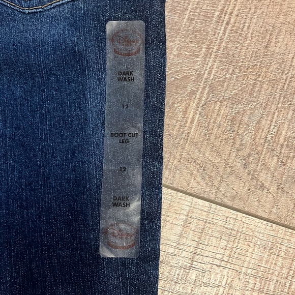 Disney Store exclusive girls flare jeans gold Minnie Mouse adjustable waist 12 - Picture 9 of 13